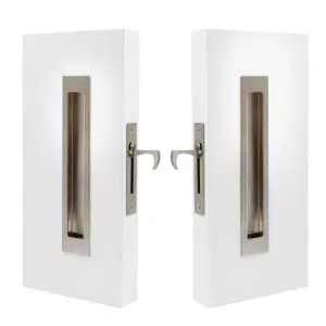 Square Sliding Door Flush Pull Kit200x75mm Stainless Steel