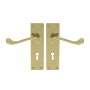 Windsor Victorian Lever Lock. Standard Key Hole, Polished Brass