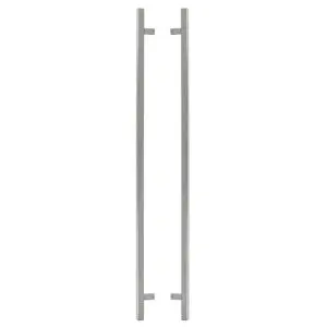 1200mm Pull Handle, 25mm Square, Stainless Steel (Pair)