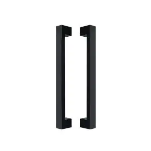 Polo Pull Handle 450mm Stainless Steel (Back to Back Pair) Black Powder Coat