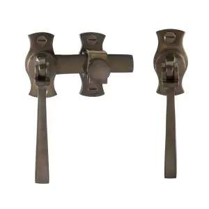 Windsor French Door Catch (Square) Antique Bronze includes 5158 handle