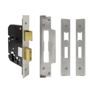 Euro Rebated Lock Kit Combo 45mm Backset Stainless Steel