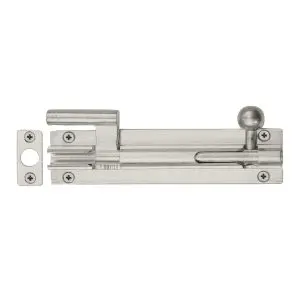 Windsor 100mm Necked Barrel Bolt Brushed Nickel