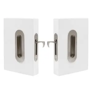 Windsor Oval Sliding Door Flush Pull Kit Stainless Steel