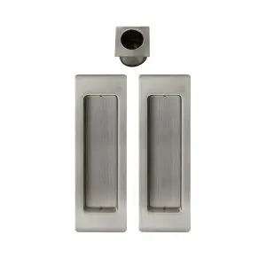 Cavity Suite Ultra Passage Set (Back to Back Flush Pulls & Edge Pull) Brushed Nickel