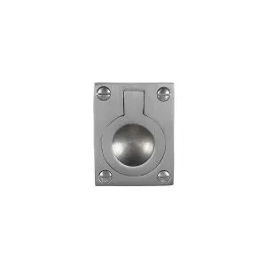 Windsor Flush Ring Pull 37x50 Satin Chrome
