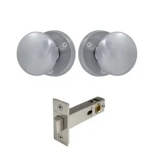 Victorian Knob 60mm Round Rose Passage Set SC