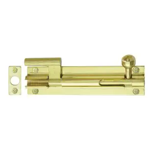 Windsor Necked Barrel Bolt 100x25 Pol Brass