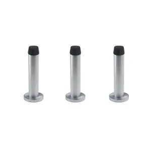 Windsor 85mm Doorstop Concealed Skirting Fix 3Pack Brushed Nickel