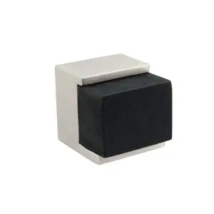 38mm Square Doorstop Floor Mount Brushed Nickel