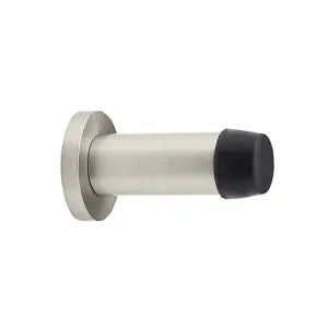 50mm Doorstop Skirting Concealed Fix Brushed Nickel