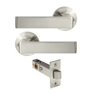 Galaxy Pegasus Integrated Privacy Set Brushed Nickel