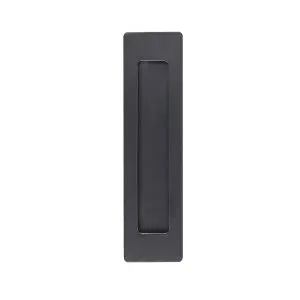Flush Pull Concealed Fixing Square Corner 158x42mm Black PC (Single)