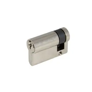 Single Cylinder Key 35mm Brushed Nickel