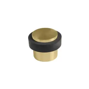 38mm Doorstop Floor Mount - 1 Piece Matt Satin Brass