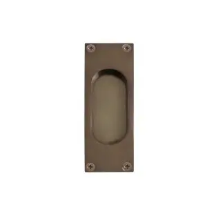 Square Flush Pull Antique Bronze 125x45mm