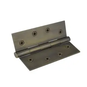 Hinge Brass Fixed Pin Flat Tip 101.6x76.2 Includes Screws Oil Rubbed Bronze