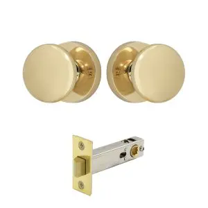 Victorian Knob 60mm Round Rose Passage Set PB