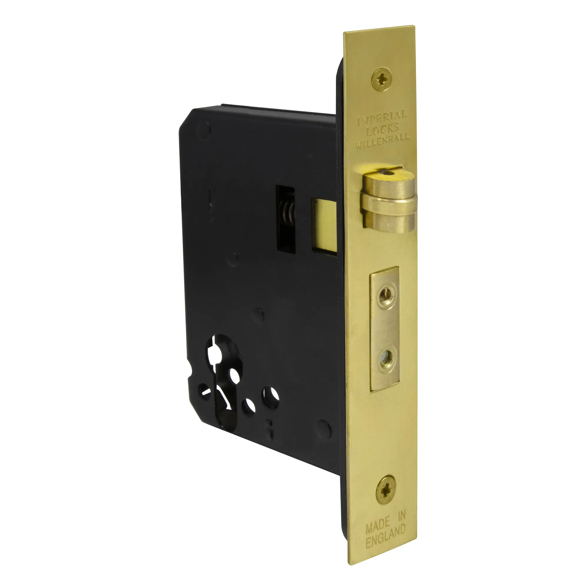 Hardware Backset Lockcase Roller & Bolt 57mm Backset Unlacquered Br | Unique Hardware