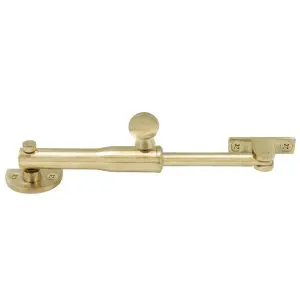 Windsor Restrictor Stay Round Unlacquered SATIN Brass