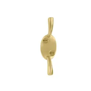 Windsor Cleat hook Matt Satin Brass