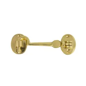 Cabin Hook 100mm Un-lacquered Brass