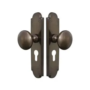 Victorian Knob Lock Euro 48 Punched Antique Bronze