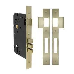 Euro 85 Mortice Lock 45 mm Backset UNLACQUERED SATIN BRASS