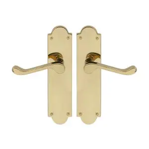 Victorian Door Furniture Latch Polished Brass