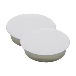 Door Magnet 25x7mm with Cup and Cover Plate (White)