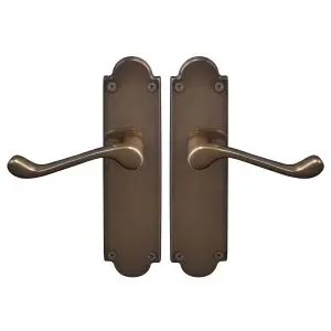 Victorian Door Furniture Latch (Pair) Antique Bronze
