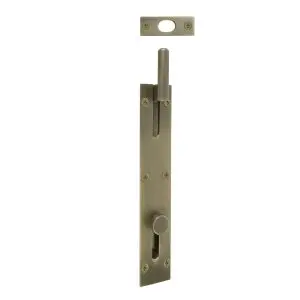 Flush Slide Bolt Necked 150x31mm, 25mm Throw Roman Brass