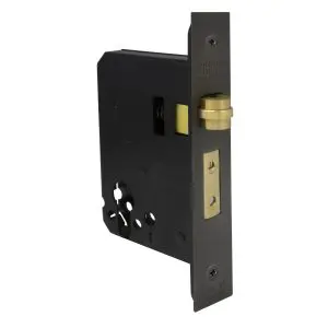 Heavy Duty Roller Mortice Lock 57mm Backset Dark Roman Brass