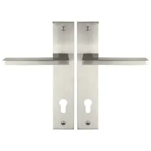 Windsor Astron - Vector Elite Longplate - E85. Lever Set Brushed Nickel