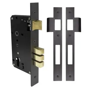 60mm Mortice Lock Case Dark Roman Brass