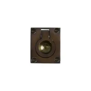 Windsor Flush Ring Pull 37x50 Antique Bronze