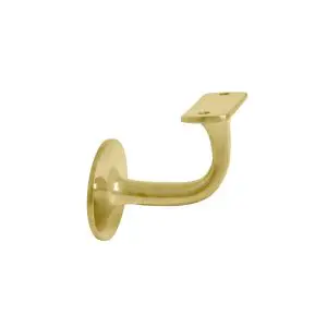 Windsor Stair Rail Bracket 60mm Flat Mount Pol Brass