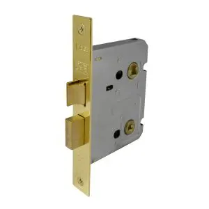 Bathroom Lock/Latch 57mm Backset Polish Brass