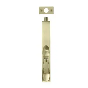 Flush Bolt Straight Throw 152x20mm Unlacquered Satin Brass
