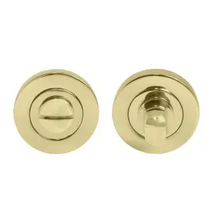 Privacy Turn & Release 50mm Rose Polished Brass