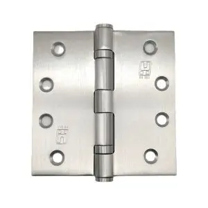 100x100x2.5mm Fixed Pin Ball Bearing Button Tipped SS304 Hinge (HJSS100FPBB) c/w 9x30 pozi screw (HSSBB100100F304)