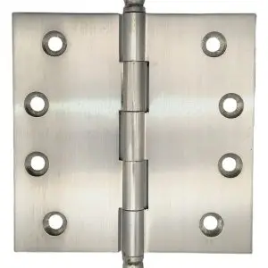 Hinge Brass 100x100x3.0mm Loose Pin Brushed Nickel  c/w 9x25 & 9x30 screws (HJ100LPSN) (HB100100LBN)