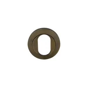 ESCUTCHEON OVAL - 50MM ROSE (EACH) ROMAN BRASS