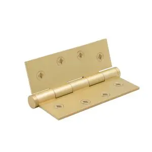 Hinge Brass Fixed Pin Flat Tip 101.6x76.2 Includes Screws MSB (WIN-5902MSB)