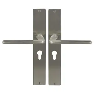 Chalet Square Longplate E48 Punched Brushed Nickel