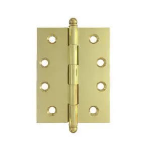 Hinge Brass 100x75x3.0mm Loose Pin Polished & Unlacquered (HB10075LPU)