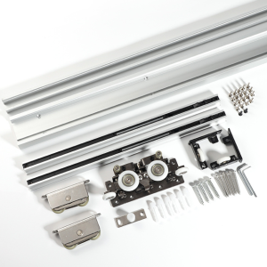 SLIDEMASTER Ghost Concealed Sliding Hardware System - 1.2m Track For Door Thickness 40- 50mm, Door Width 800- 1220mm, Panel Weight 80kg (SMCSKIT)