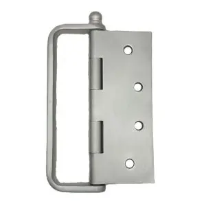 D Handle Hinge Brass 100x75x3.0mm Satin Chrome c/w 9x25 & 9x30 screws  (HD75SC) (DHHB10075SC)