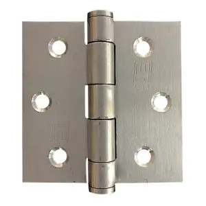 76x76x2.5mm Fixed Pin Heavy Duty Button Tipped SS316 Hinge (HJSS3167575FP2.5)