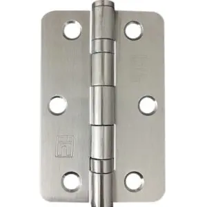 90x60x2.0mm Loose Pin 1/4" Radius Button Tipped SS304 Hinge  c/w 8x25 pozi screws (HSSR9060L304)